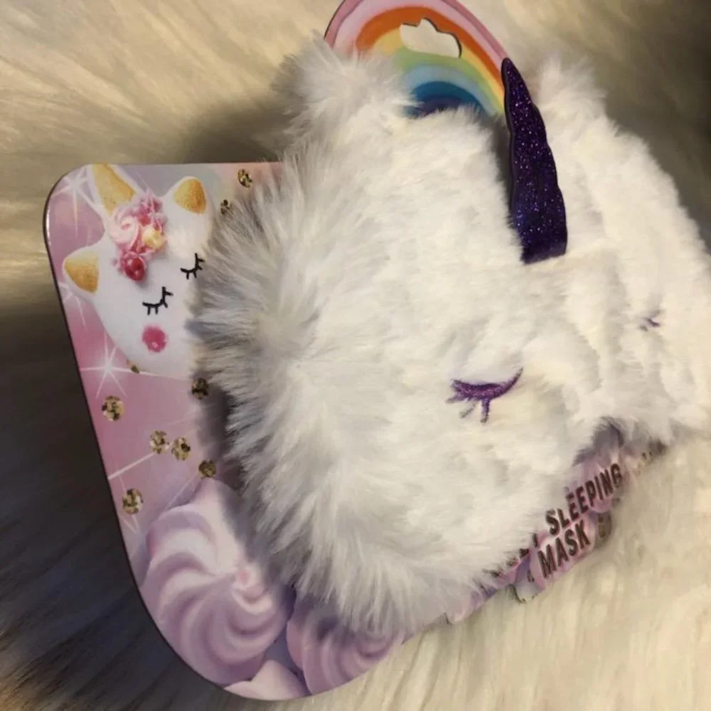 Fuzzy Unicorn Sleeping Mask
